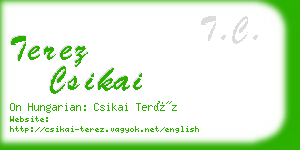 terez csikai business card